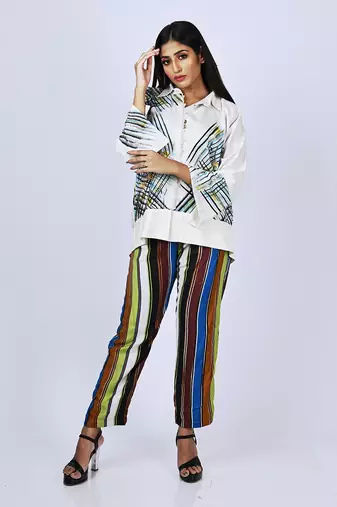 Offwhite Keepsake Shift  With Pant Shirt