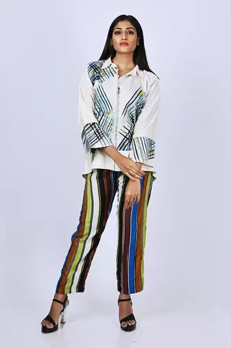 Offwhite Keepsake Shift  With Pant Shirt