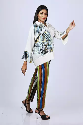 Offwhite Keepsake Shift  With Pant Shirt
