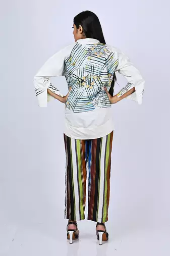Offwhite Keepsake Shift  With Pant Shirt