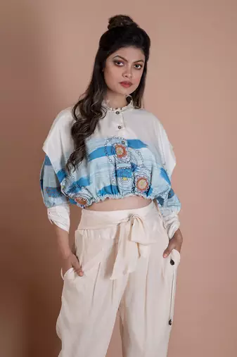 Offwhite Nightbreakout Co-Ord Set Top