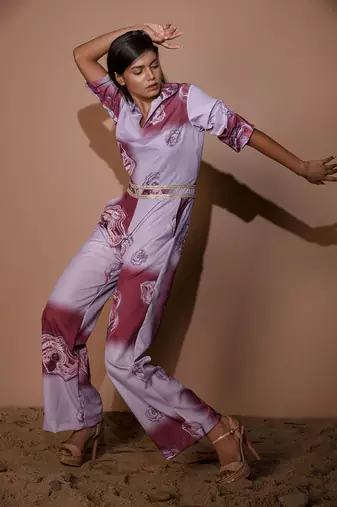 Lavender & Maroon Enhydro Jumpsuit Jumpsuit