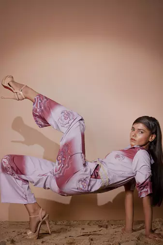 Lavender & Maroon Enhydro Jumpsuit Jumpsuit