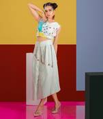 Mintgreen Spinet Top With Tambourine Skirt Skirt Set