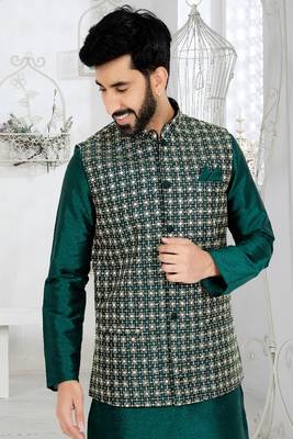 Exclusive Banarasi Dhupion Kurta Pajama with Jacket 2