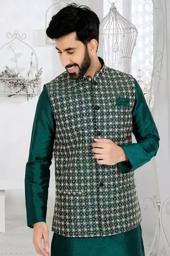 Exclusive Banarasi Dhupion Kurta Pajama with Jacket