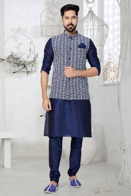 Exclusive Banarasi Dhupion Kurta Pajama with Jacket 1
