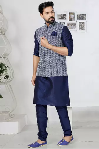 Exclusive Banarasi Dhupion Kurta Pajama with Jacket