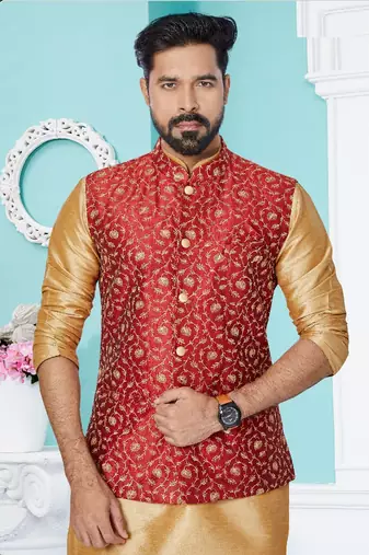 Exclusive Banarasi Dhupion Kurta Pajama with Jacket