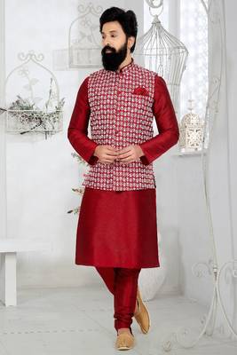 Exclusive Banarasi Dhupion Kurta Pajama with Jacket 1