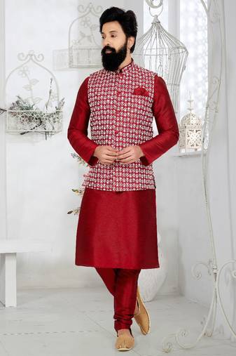 Exclusive Banarasi Dhupion Kurta Pajama with Jacket