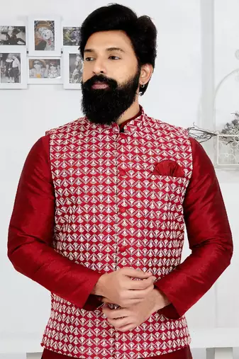 Exclusive Banarasi Dhupion Kurta Pajama with Jacket