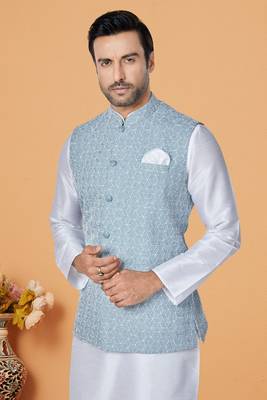 Exclusive Banarasi Dhupion Kurta Pajama with Jacket 2