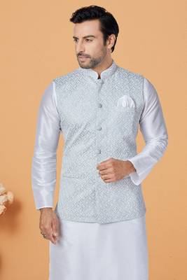 Exclusive Banarasi Dhupion Kurta Pajama with Jacket 2