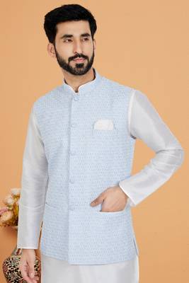 Exclusive Banarasi Dhupion Kurta Pajama with Jacket 2