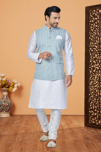Exclusive Banarasi Dhupion Kurta Pajama with Jacket