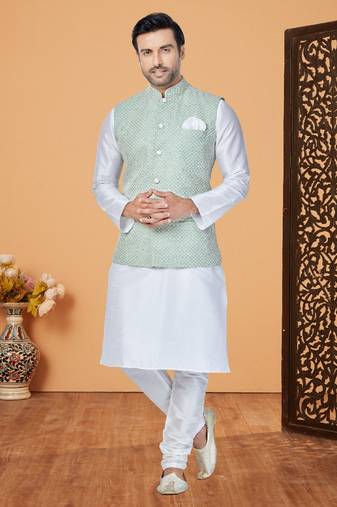 Exclusive Banarasi Dhupion Kurta Pajama with Jacket