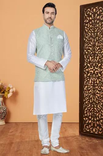 Exclusive Banarasi Dhupion Kurta Pajama with Jacket