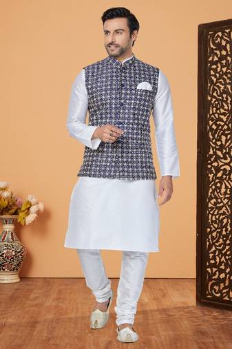 Exclusive Banarasi Dhupion Kurta Pajama with Jacket