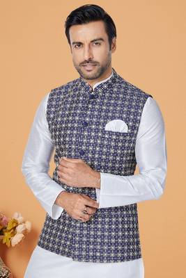 Exclusive Banarasi Dhupion Kurta Pajama with Jacket 2