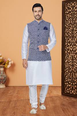 Exclusive Banarasi Dhupion Kurta Pajama with Jacket 1