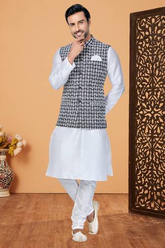 Exclusive Banarasi Dhupion Kurta Pajama with Jacket