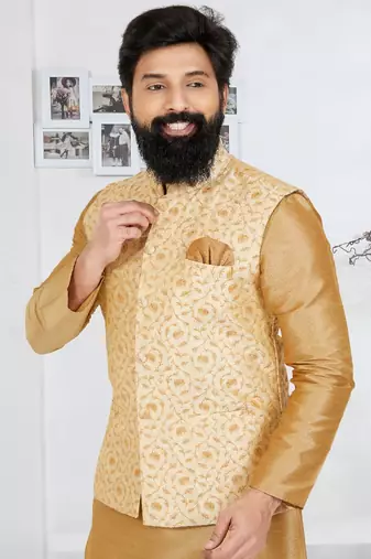 Exclusive Banarasi Dhupion Kurta Pajama with Jacket