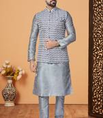 Exclusive Banarasi Dhupion Kurta Pajama with Jacket