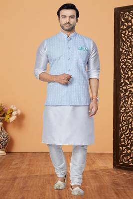 Exclusive Banarasi Dhupion Kurta Pajama with Jacket 1