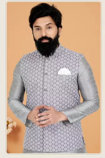 Exclusive Banarasi Dhupion Kurta Pajama with Jacket