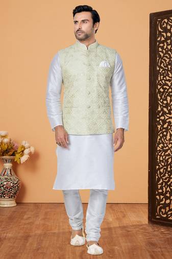 Exclusive Banarasi Dhupion Kurta Pajama with Jacket