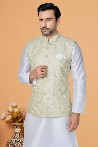Exclusive Banarasi Dhupion Kurta Pajama with Jacket