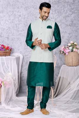 Exclusive Banarasi Dhupion Kurta Pajama with Jacket 1