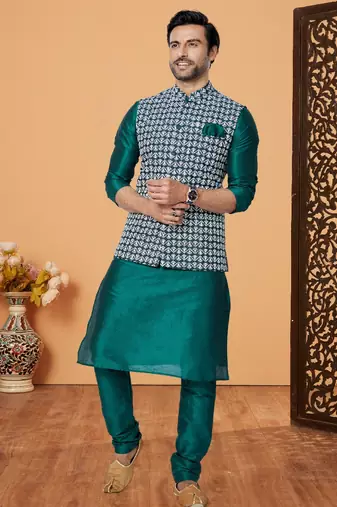 Exclusive Banarasi Dhupion Kurta Pajama with Jacket