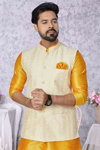 Exclusive Banarasi Dhupion Kurta Pajama with Jacket