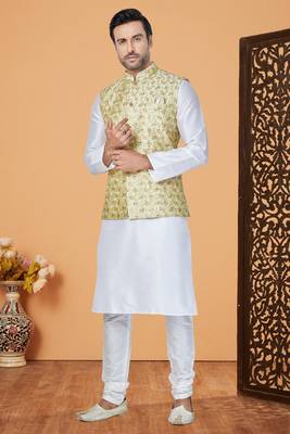 Exclusive Banarasi Dhupion Kurta Pajama with Jacket 1