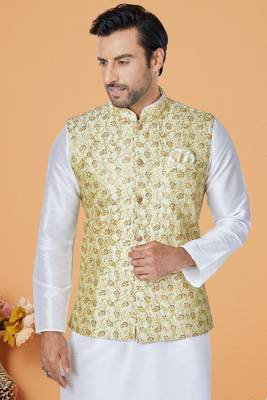 Exclusive Banarasi Dhupion Kurta Pajama with Jacket 2