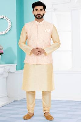 Exclusive Banarasi Dhupion Kurta Pajama with Jacket 1
