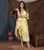 Yellow Yym Pleated Melia Kaftan Kaftaan