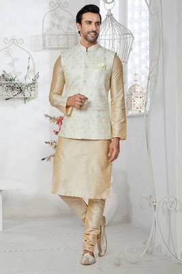 Exclusive Banarasi Dhupion Kurta Pajama with Jacket 1