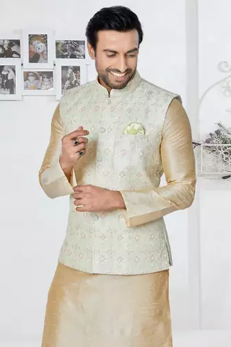Exclusive Banarasi Dhupion Kurta Pajama with Jacket