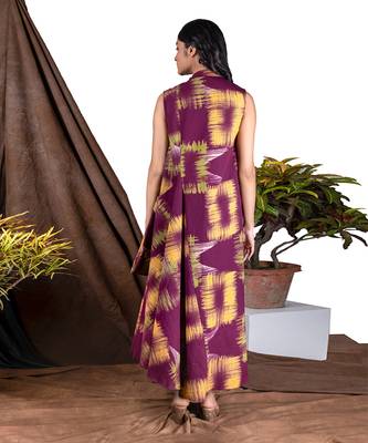 Wine Yym Side Cowl Asymme Drape  Dress 5