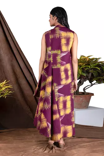 Wine Yym Side Cowl Asymme Drape  Dress