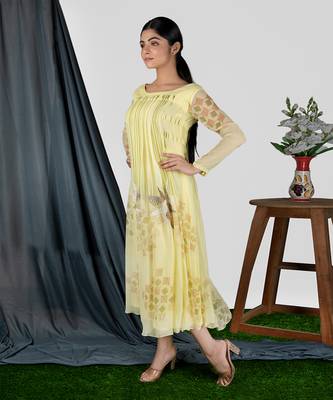 Sharbat Yellow  Stripe Willow Dress  Dress 2