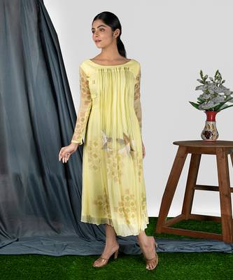 Sharbat Yellow  Stripe Willow Dress  Dress 3