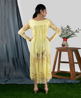 Sharbat Yellow  Stripe Willow Dress  Dress 4