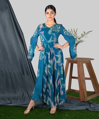Prussian Blue  Mon Bias Panelled Dress  Dress 1