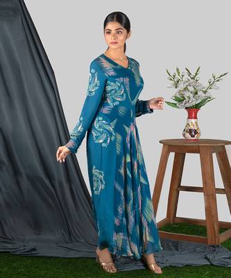 Prussian Blue  Mon Bias Panelled Dress  Dress 2