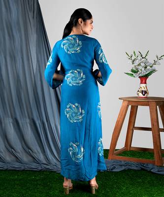 Prussian Blue  Mon Bias Panelled Dress  Dress 4