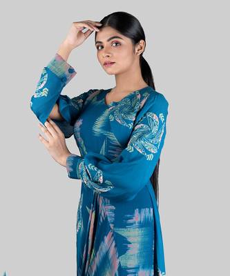 Prussian Blue  Mon Bias Panelled Dress  Dress 5